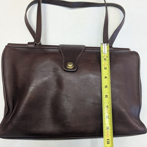 Vintage Coach Brown Leather Tote Bag - Picture 3 of 16